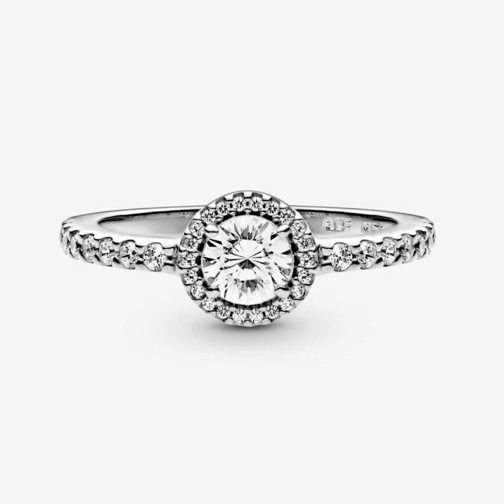 Classic Sparkle Halo Ring Pandora w/box